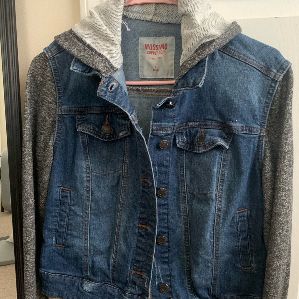 Jean jacket with hood size S